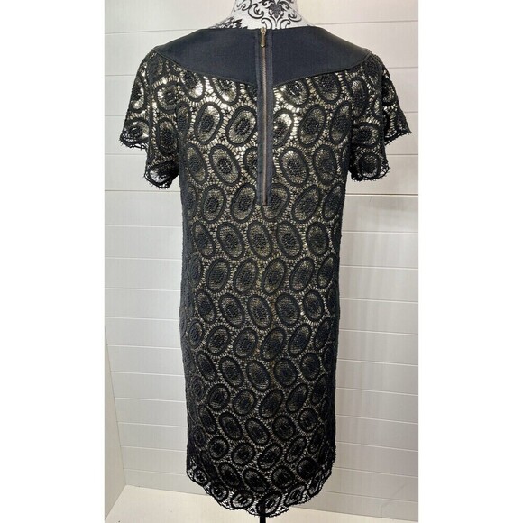 3.1 Phillip Lim Womens Gold Black Lace Overlay Dress 6 Mob Wife $875 - Picture 8 of 11